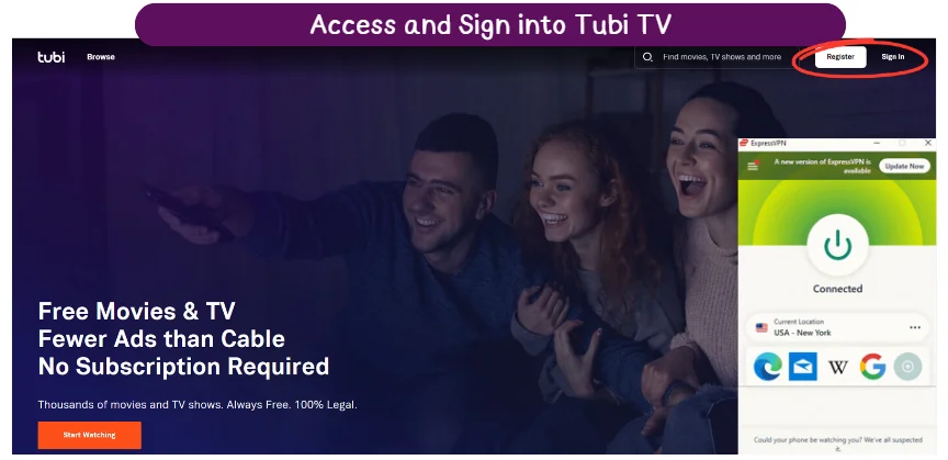 access and sign into tubi tv